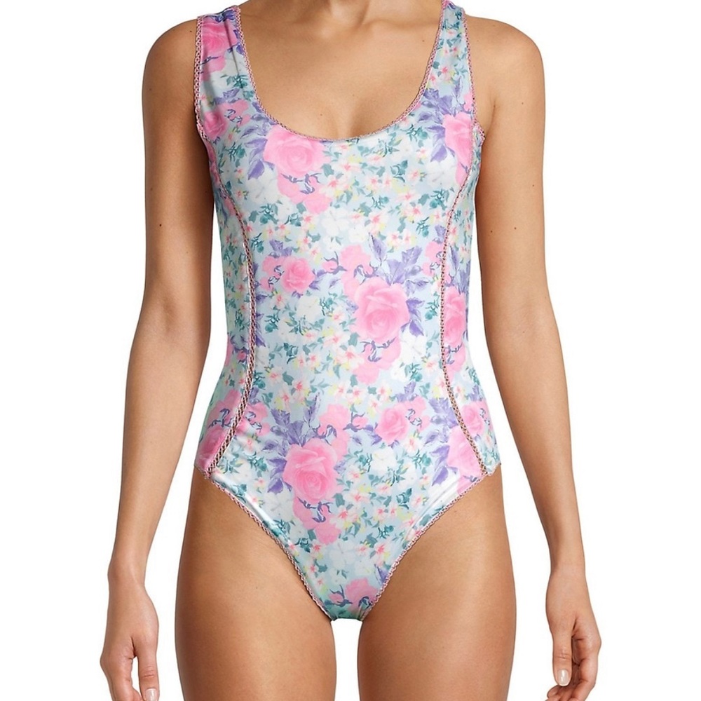 LOVESHACKFANCY Mikkel Floral One-piece Swimsuit NWT
